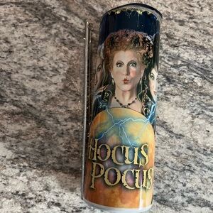 Hocus Pocus Handmade Stainless Steel Tumbler with Plastic Slide Lid NIB